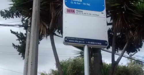 PARADERO SITP BARRIO TIMIZA  543A09